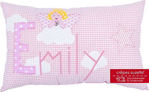 crepes suzette Schutzengel Geschenk, Namenskissen, Kissen mit Wunschnamen, Kissen mit Namen, Geburtsgeschenk, Babykissen, Geschenk Geburt Mädchen, Geschenk, Kissen Schutzengel