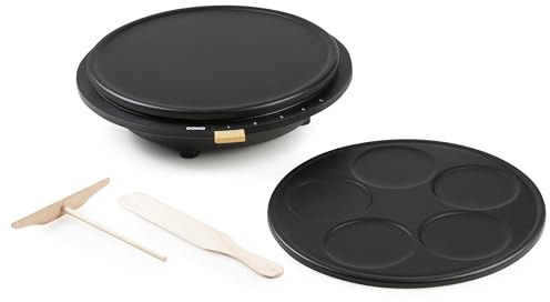 DOMO DO9227P Pfannkuchenplatte Crepesmaker - 2 abnehmbare Platten - 5 P