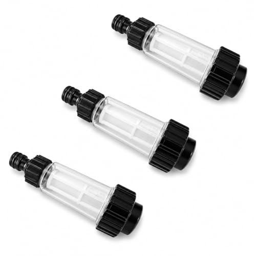 M&M Smartek Wasserfilter 3/4 Zoll mit Schnelladapter, 3 Filter | Für Hochdruckreiniger, Wohnmobil und Gartengeräte; für Kärcher, Stihl, Kränzle, Bosch und Nilfisk-Alto