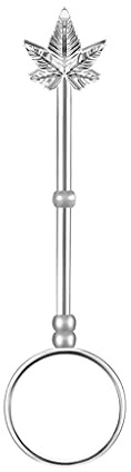 PHILSP Ringhalter Zigarettenhalter mit Ahornblättern Formring Elegant Finger Halter Ringe Damen Smoker Stilvoll für Lady Gentleman Silber