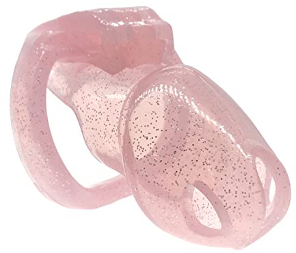 FYJENNICC HT-V4 Chastity Cage Cock Cage Chastity Devices Male Chastity Cage Health Care Equipment Supplies Adult Toy for Men Pink with Silver Sparkles Standard