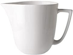 CHENMIAOMIAO Sauce Boat Gravy Bowl Restaurant Seasoning Pot Ceramic Milk Pot Household Milk Frother Coffee Wreath Cup with Handle Butter Syrup Pot 410ml pour ladle (Color : White)