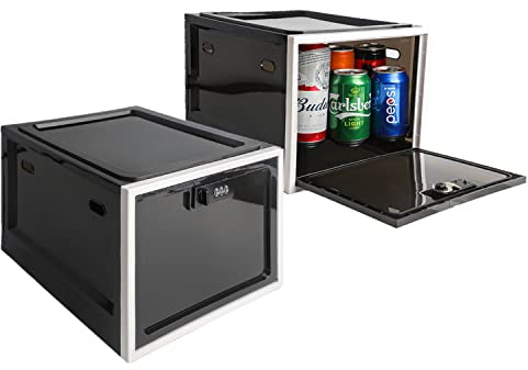 2 Stück Medikamentenbox mit Zahlenschloss, Schlossbox für Medikamente, sicherer Aufbewahrungsschrank, großer abschließbarer Schließfachbehälter für Lebensmittel, Marker-Organizer, Schulspind-Regal