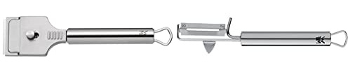 WMF Profi Plus Kochfeldschaber 19,5 x 5 cm & Profi Plus Kartoffelschäler Pendelklinge 19 cm, Pendelschäler einschneidig, Gemüseschäler, Cromargan Edelstahl teilmattiert, spülmaschinengeeignet