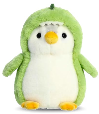 Wishstar Kuscheltier Pinguin Plüschtier für Mädchen - Stofftier Schmusetier zum Kuscheln & Spielen - Grüner Dinosaurier Pinguin, 20cm
