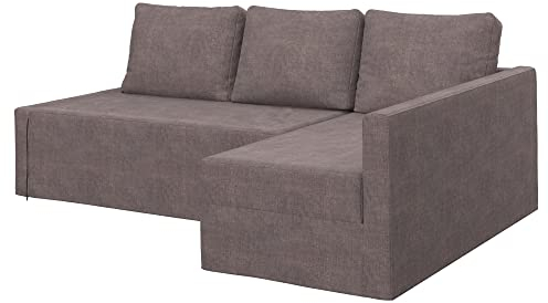 Soferia Sofabezug L Form Kompatibel Mit Friheten Ecksofabezug Rechts Ecksofaüberzug Ecksofaüberwurf Sofaschoner Cover Wasserabweisend Fleckschutz Softi Braun