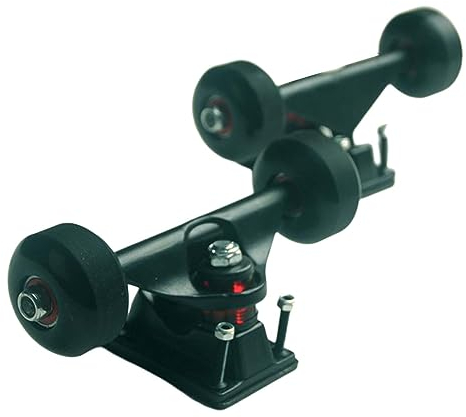 predolo Skateboard Achsen und Rollen Set, 52 MM Skateboard Rollen Lager Set, Skateboard Achsen 5, Skateboard Riser Pads, Skateboard Hardware, Schwarz