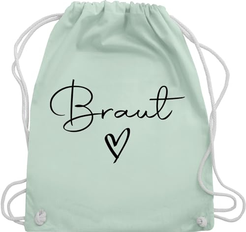 Turnbeutel Rucksack - JGA Junggesellenabschied Frauen - Braut Bride - Unisize - Pastell Grün - brauttaschen bachelorette party stoffrucksack junggesellinnenabschied outfit jungesselnabschied beutel