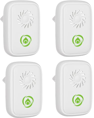 Ultraschall Mückenstecker, Schädlingsbekämpfer, Mückenabwehr, Insektenabwehr Innenbereich, ultrasonic Pest Repeller für Mücken Mäuse Spinnen Kakerlaken Fliegen Flöhe, 4 Stück