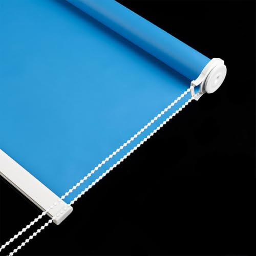 No Drilling Roller Blind Window Blackout Curtain,Waterproof Thermal Fabric Window Shade for Office Living Room,Sun & UV Protection Window Roller Blind (Dark Blue,1.05x2m)
