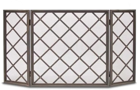 HPTHLY Parascintille Extra Large 152×80 cm per Porta per Camino, Parascintille Antiscintilla Bronzato Antico per Stufa a Legna, Rete in Ferro Battuto