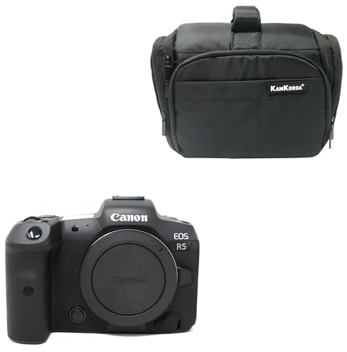 KamKorda Camera Bag + R5 Mark II Mirrorless Digital Camera Body Only, 45MP Full-Frame Stacked BSI CMOS Sensor, DIGIC Accelerator Processing, 8K 60 Raw/4K 60 SRAW/4K 120 10-Bit Video + 2 Year Warranty
