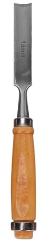 Scalpello da Tornio Per Legno 18MM Scalpelli per Legno Professionale Lama Ad Arco Interno Medio Sgorbia Per Mandrino in Acciaio Tornitura del Legno per Falegnameria Strumento Resistente