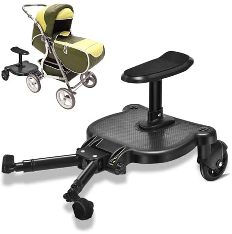 Kioriur Tavola per passeggino, pedana da equitazione per passeggino, pedana per letto 2 in 1, tavola scorrevole per passeggino, fissaggio del sedile