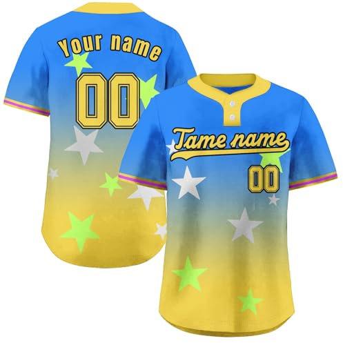 Generisch Personalisiert Baseballtrikot Atmungsaktiv Sporthemden Schnelltrocknend T-Shirt Individuelles Baseball Jersey Baseball Trikot Kurzarm Sportuniform Herren Damen Kinder Black Friday Angebote