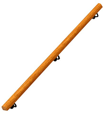 Corrimano in legno antiscivolo da 2,1 m per scale interne ed esterne ringhiere in legno a parete aste di supporto per scale di sicurezza