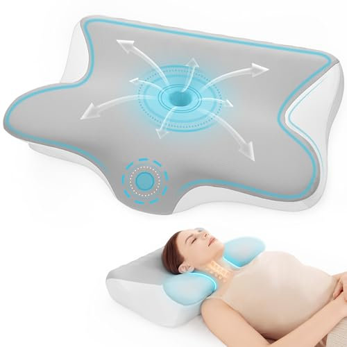 Restnature Memory Foam Kissen, 2 in 1 Orthopädisches Nackenkissen Kopfkissen, Ergonomisches Nackenstützkissen Höhenverstellbar Seitenschläferkissen für Seiten, Rücken, Bauchschläfer, 60x41,5x10/12cm