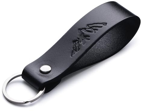 MAGOR Porte-clés en cuir – Cadeau durable avec message en relief pour votre bien-aimé, parfait pour homme et femme, fait à la main en cuir pleine fleur