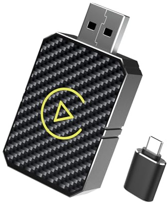 Shiptree CarPlay Wireless Adapter 2025 Upgrade Plug & Play Wireless CarPlay Adapter Kompatibel für iPhone, Wireless CarPlay Dongle für iOS 10+ & Autos ab 2016, einschließlich eines USB-C Adapters