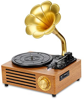 WDWDW Phonographe Antique Classique Vintage, Platine Vinyle Bluetooth Gramophone, décoration de la Maison