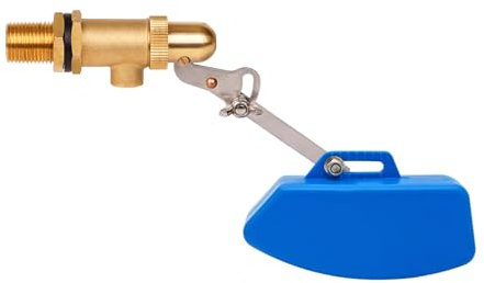 MUYIRTED 3/4 Vanne À Flotteur En Laiton, Robinet Flotteur Réglable, Vanne De Remplissage Automatique Pour Réservoir, Piscine, Abreuvoirs Pour Volaille, Bleu