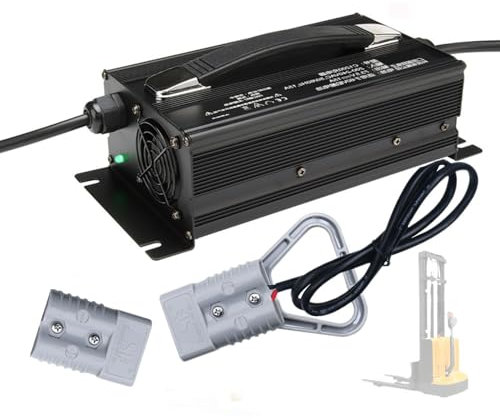 WLEJSL Chargeur Batterie pour Chariot Élévateur 48 V 20 A, Haute Puissance, Intelligent Rapide, avec Prise Anderson DC 50 A/120 A/175 A/350 A, pour Transpalette et Chariot Élévateur,120a