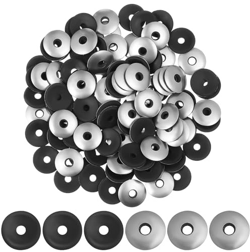 Dischi di tenuta, 300 dischi di tenuta, M6,3 x 16 mm, distanziatori ad anello in acciaio inox, gomma, colore nero, rondella per viti, viti