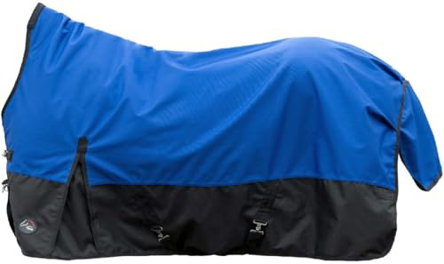 HKM Glasgow- 1200D mit glattem Futter Highneckdecke, Blau/Schwarz, 135