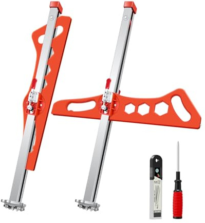 Saker Drywall Cutting Tool Foldable: Drywall Cutter for Wall,Build,Decoration - Gypsum Board Cutting with 19 Wheels (orange)
