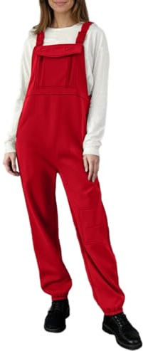 KBOPLEMQ Salopette baggy 2025 pour femme - Pantalon de travail sans manches - Décontracté - Pantalon long - Coupe droite - Élégante - Avec poches - Pour femme - Extensible - Coupe ajustée - Jeans