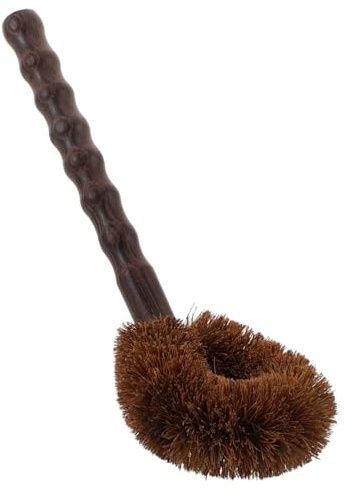 Healeved Wooden Pot Brush for Kitchen Sink Dish Washing Brush Ergonomic Handle Pan Scrubber for Cleaning Pots and Sinks