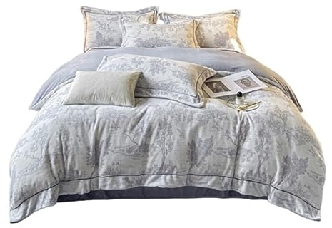 Juego de edredón de tfbhl Conjunto de Cuatro Piezas Conjunto de sábana de Camisa de Terciopelo de Doble Cara con Juego de Cubierta de lápidas Suaves en espesas Suaves (Color: x, tamaño: Cama de