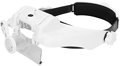 Headband Magnifier,Magnifying Glass with Light,USB Charging LED Light Head Loupe Adjustable Reading Beauty Headband Magnify Glass for Eyelashes Extension Tattoo Jeweler Watch Repai