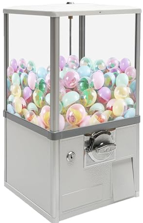 Distributeur de bonbons à monnaie commercial, distributeur de bonbons vintage pour usage professionnel, double fonction de tirelire