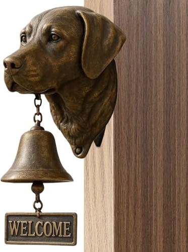 Campanello Di Commercio | Campanello Antico a Forma di Cane,Decorazione Da Parete In Resina Tema Animale per Interni Esterni Ingresso Casa Porta Portico