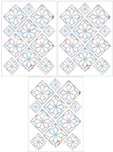 GORGECRAFT 33pz Pegatinas Prismáticas Anticolisión para Ventana con Diseño de Mandala Atrapasoles para Evitar Colisiones con Aves. Calcomanías Estáticas de Vidrio Arcoíris No Adhesivas Pájaros del