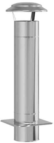 vidaXL Kaminverlängerung Silber 25 x 25 x 82 cm Edelstahl