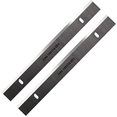 Lames de rabot HSS 159 × 16,5 3 mm, 2 pièces, couteaux dégauchisseuse réaffûtables for machine à bois 1300 01497