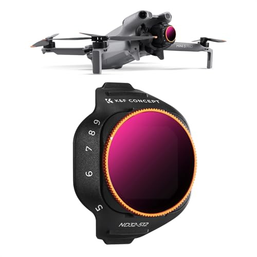 K&F CONCEPT Variable ND Filter, ND32-512 Filter für DJI Mini 5 Pro | Variable ND Filter 5-9 Stufen kompatibel mit DJI Mini 5 Pro, HD Optisches Glas, Leichter Kunststoff, FD041