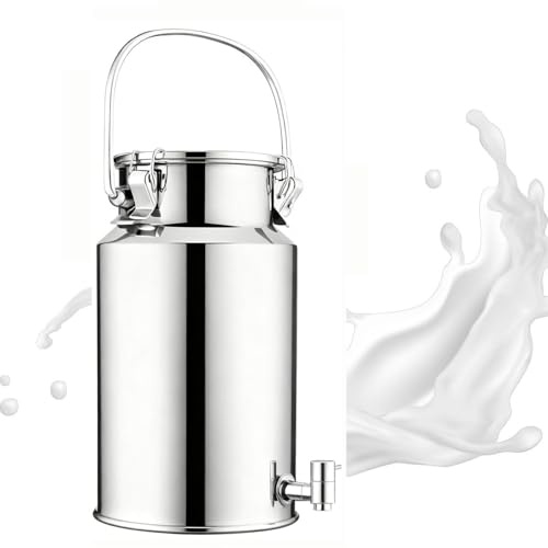 Lechera Acero Inoxidable 3/5/10/15 Litros,lechera Acero Inoxidable Con Tapa Con Tapa Con Asa, Para Transportar o Almacenar Leche,capacity3-15L