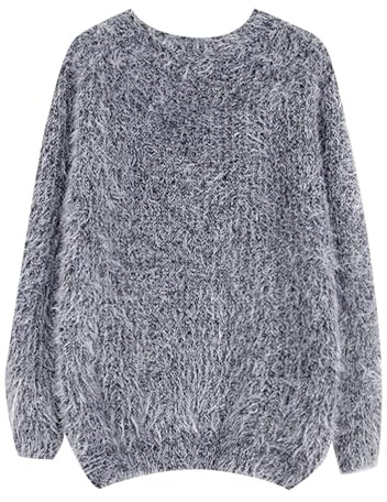 Générique Tröja över dam - damtröja vår höst toppar långärmad tröja chic toppar fritid utomhus tröjor bekväma toppar chic tröja elegant pullover, Färg: grå, M