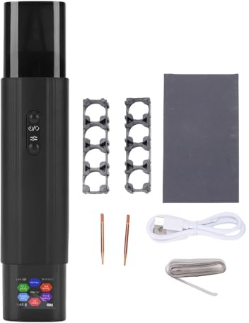YDuupxe Saldatrice a Punti Portatile, 3360W 3000mAh 800A Uscita TFT Schermo a Colori Saldatrice Digitale a Doppia modalità con Controllo del Pollice per Progetti Fai da Te di Saldatura