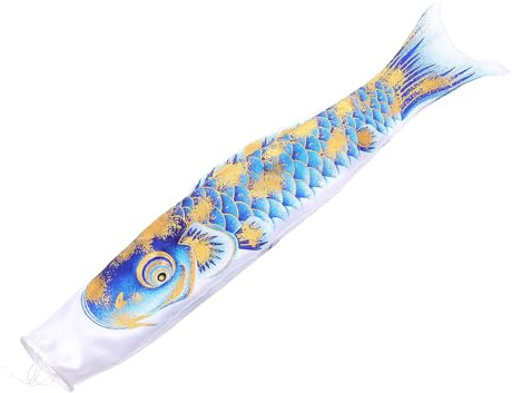 DRESSOOS Japanese Koi Fish Carp Banner Outdoor Windsock Flag Garden Decoration Small Size Sturdy Polyester Accessories