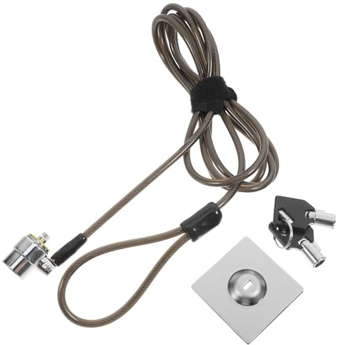 Luxshiny Verrou pour Ordinateur Portable Câble en Acier de 1,9 M et Serrure à Boucle, Protection Antivol pour Bureau et Maison, Câble Renforcé Résistant et Simple à Ouvrir