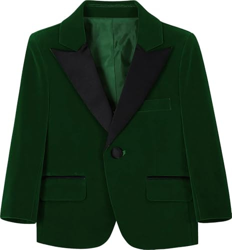 mintgreen Boys Suit Blazer, Kids Wedding Slim Fit Velvet Suit, 7-14 Years | Kids Wedding Velvet Suit Tuxedo Blazer