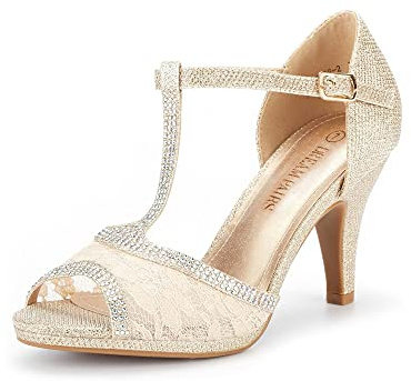 DREAM PAIRS Women's Heeled Sandals Wedding Platform Sandal for Women, AMORE_3