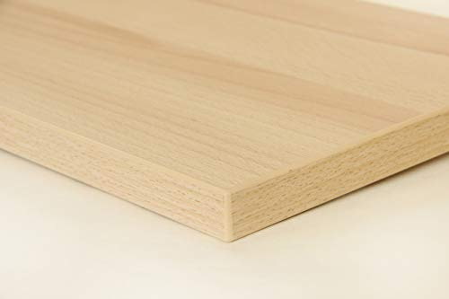 Schreibtischplatte 200x80 aus Holz DIY Schreibtisch direkt vom Hersteller vielseitig einsetzbar - Tischplatte Arbeitsplatte Werkbankplatte mit 125kg Belastbarkeit & Kratzfestigkeit - Kernbuche