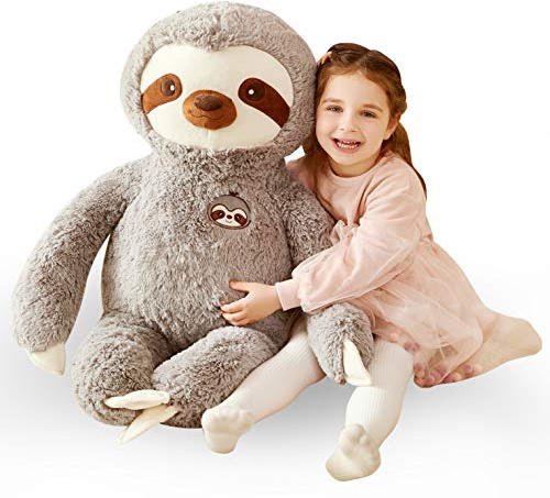 IKASA Groß Faultier Stofftier Riesen 78cm Plüschtier Riesiges Kuscheltier Gross Weich Plüsch Spielzeug Geschenk für Kinder