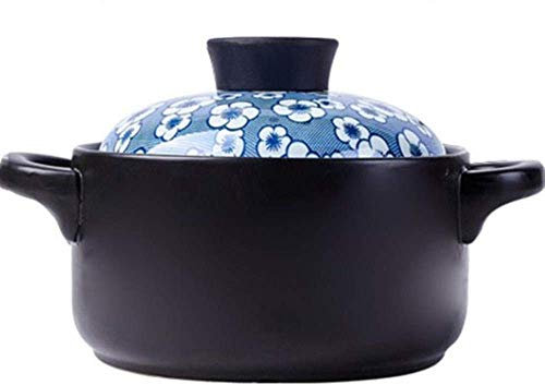 FZYE Ceramic Pot Cooking Clay Casserole Pot Terracotta Stew Pot Durable, Saving Time And Energy, Safe Dishwasher-Capacity2.5L