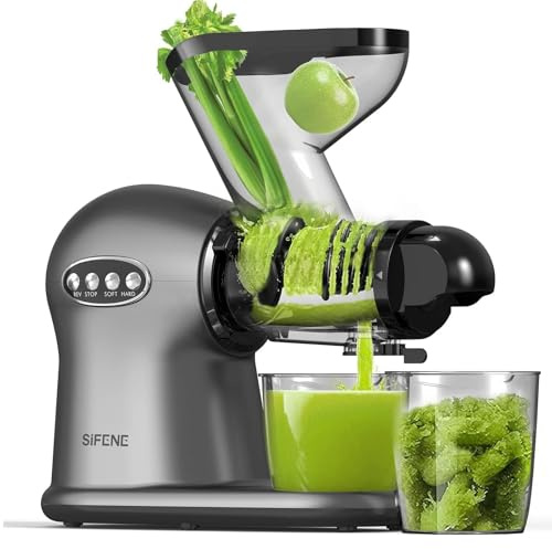 SIFENE - Exprimidor lento, extractor de exprimidor de prensa fría, máquinas de exprimidor de masticación lenta, máquina de jugo para verduras y frutas, máquinas de jugo, exprimidor de jugo, cepillo y